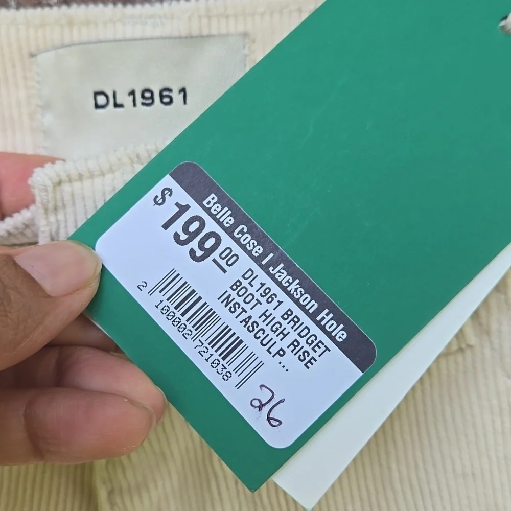 DL1961 Bridget Boot High Rise Instasculpt™ Corduroy Pants Size 26 - Picture 4 of 7